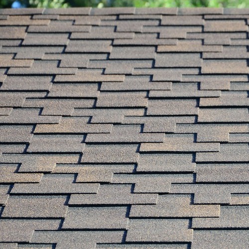 close-up of an architectural shingle roof