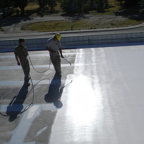 An Epoxy Coating Being Added to a Roof.